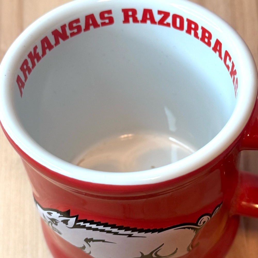 3/$20 Arkansas Razorbacks Red Ceramic Mug Oversized Coffee Cup Gameday - Picture 4 of 5